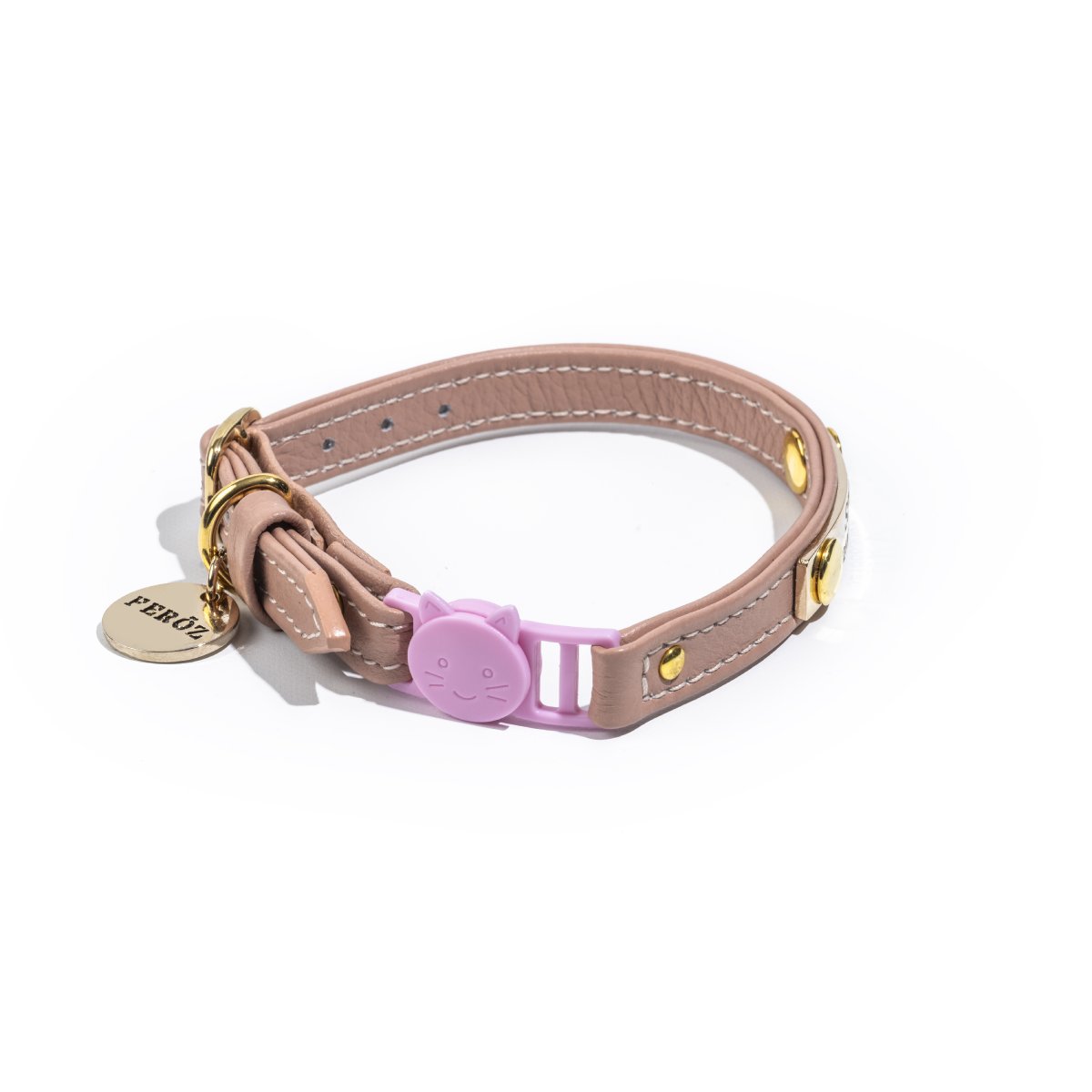 Collar De Diseño Para Perro En Tweed Y Cuero Suave - Rosewood, Ajustable, Tamaños S A XL