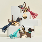 Charm salchicha con cuero navy