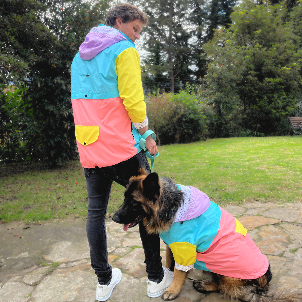 Chaqueta impermeable para humano Pastel