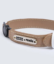 Collar Cuero Camel para Gato Seven Seven x Feroz