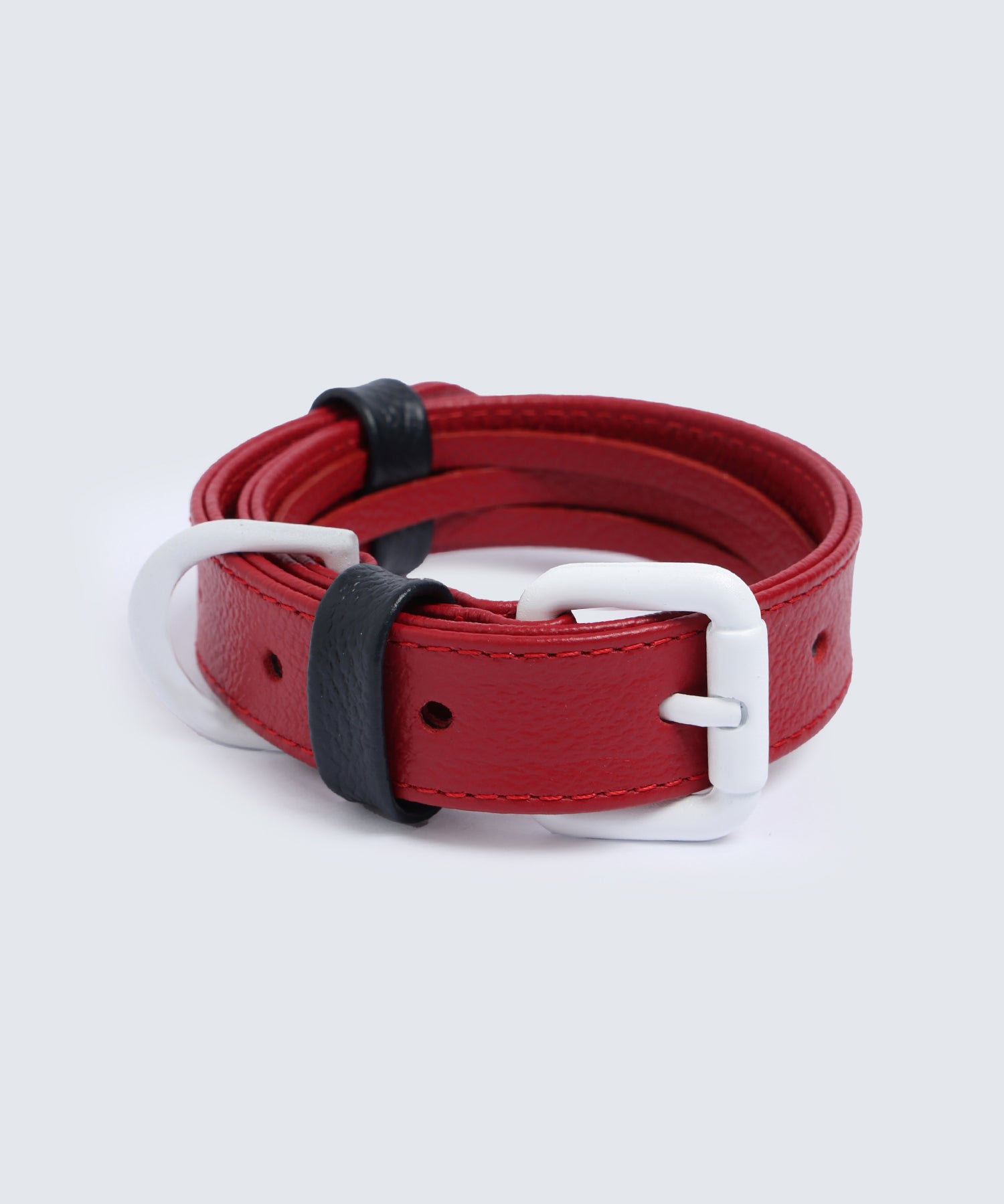 Collar Cuero Rojo para Perro Seven Seven x Feroz